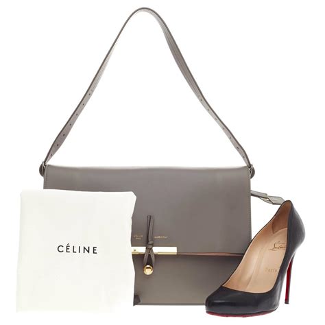 celine clasp shoulder bag|vintage Celine bag.